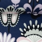 Preview: Jersey "Nora" Blumen | dunkelblau